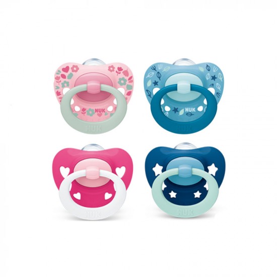 NUK Signature Silicon Pacifier Πιπίλα Σιλικόνης 6-18, 1τεμ