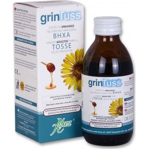 Aboca Grintuss Adult Σιρόπι Ενηλίκων για Ξηρό & Παραγωγικό Βήχα, Προστατεύει Δημιουργώντας ένα Φιλμ Φραγμού, 180ml