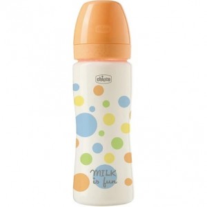 Chicco Perfect Easy Πλαστικό Μπιμπερό Κατά των Κολικών με Θηλή Σιλικόνης για 4+ μηνών Unisex, 330ml 