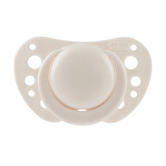 Chicco Physio Air Πιπίλες Σιλικόνης Μπεζ - Γκρι για 6-16m με θήκη , 2τμχ 