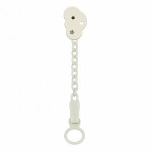 Chicco All You Can Clip Κλιπ Πιπίλας Σύννεφο με Αλυσίδα 0m+ σε Μπεζ Χρώμα, 1τεμ