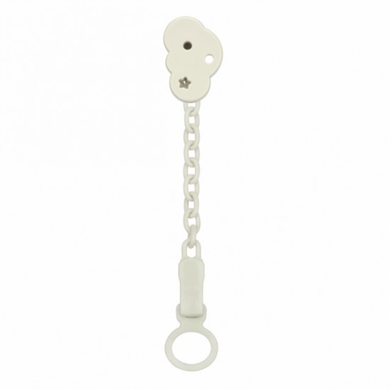 Chicco All You Can Clip Κλιπ Πιπίλας Σύννεφο με Αλυσίδα 0m+ σε Μπεζ Χρώμα, 1τεμ
