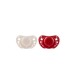 Chicco Physio Air Πιπίλες Σιλικόνης Μπεζ - Μπορντό για 6-16m με θήκη , 2τμχ 