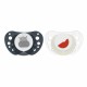 Chicco Physioforma Air Πιπίλα Μπεζ - Γκρι Μπλε από Σιλικόνη 16-36m, 2τεμ 
