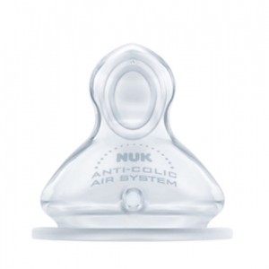 Nuk First Choice+ Θηλή Σιλικόνης 6m+ Μέγεθος 2, με Βαλβίδα για Χυλό (Large), 1 τεμάχιο