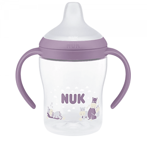 Nuk Perfect Match Learner Bottle Εκπαιδευτικό μπουκάλι με χεράκια 6m+ Ροζ με ιπποπόταμο, 1 τμχ