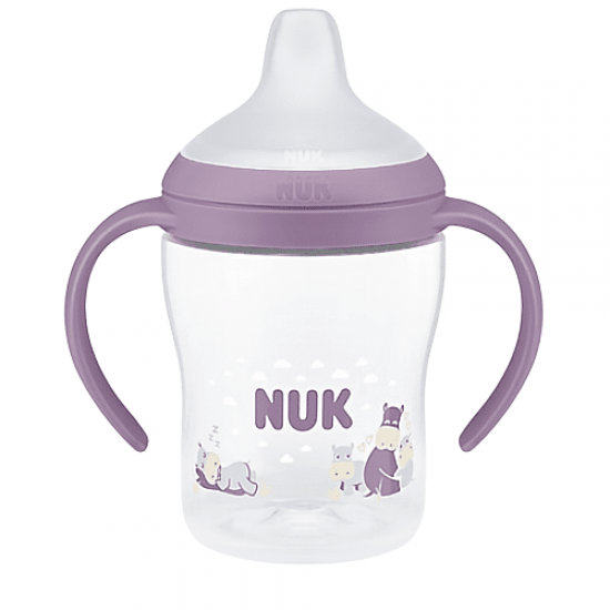 Nuk Perfect Match Learner Bottle Εκπαιδευτικό μπουκάλι με χεράκια 6m+ Ροζ με ιπποπόταμο, 1 τμχ