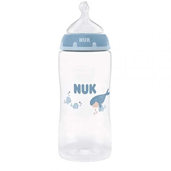 NUK First Choice Πλαστικό Μπιμπερό με Δείκτη Ελέγχου Θερμοκρασίας 3m+, 300ml