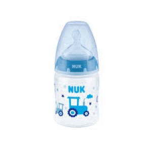 Nuk Μπιμπερό First Choice+ Πλαστικό 150Ml Temperature Control Θηλή Σιλικόνης 0-6 Μηνών Μεσαία Οπή