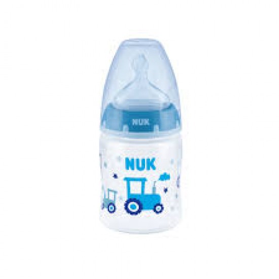 Nuk Μπιμπερό First Choice+ Πλαστικό 150Ml Temperature Control Θηλή Σιλικόνης 0-6 Μηνών Μεσαία Οπή