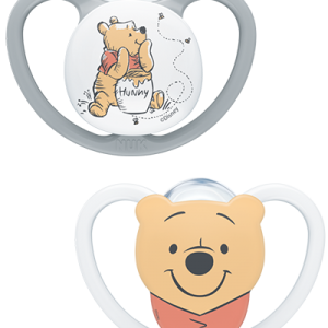 NUK Disney Winnie the Pooh Space Πιπίλα Σιλικόνης Χωρίς Κρίκο 18-36 μηνών (10.571.230)