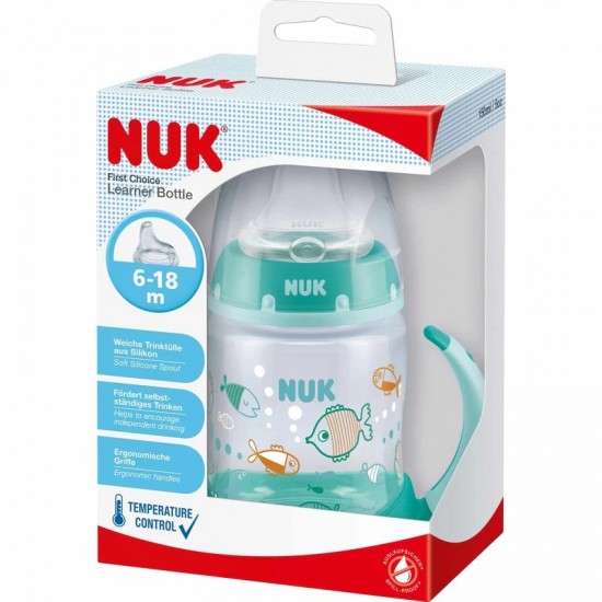 Nuk First Choice Learner Bottle Μπιμπερό Εκπαίδευσης με Δείκτη Ελέγχου της Θερμοκρασίας 6-18m, 150ml
