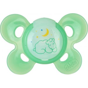 Chicco Physio Comfort Night Πράσινη, Εργονομική Πιπίλα Σιλικόνης 6-12m 1τμχ
