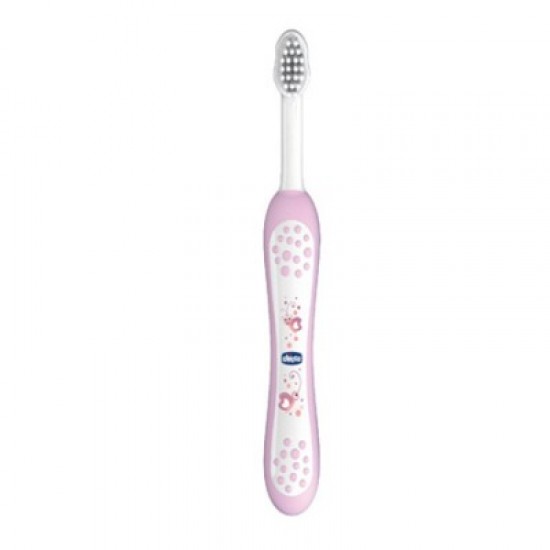 Chicco Toothbrush 6m+, Οδοντόβουρτσα για βρέφη Ροζ χρώμα, 1 τμχ